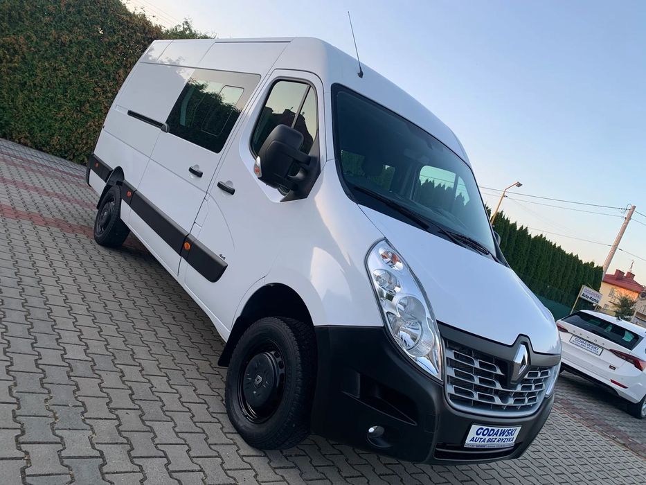 Renault MASTER 2,3dci -130KM L3H2 4x4 6 osób Brygadówka  Temp Klima Salon PL I. Właśc. Serwis Bezwyp Lak. Oryg. Gwar Fvat 23% !