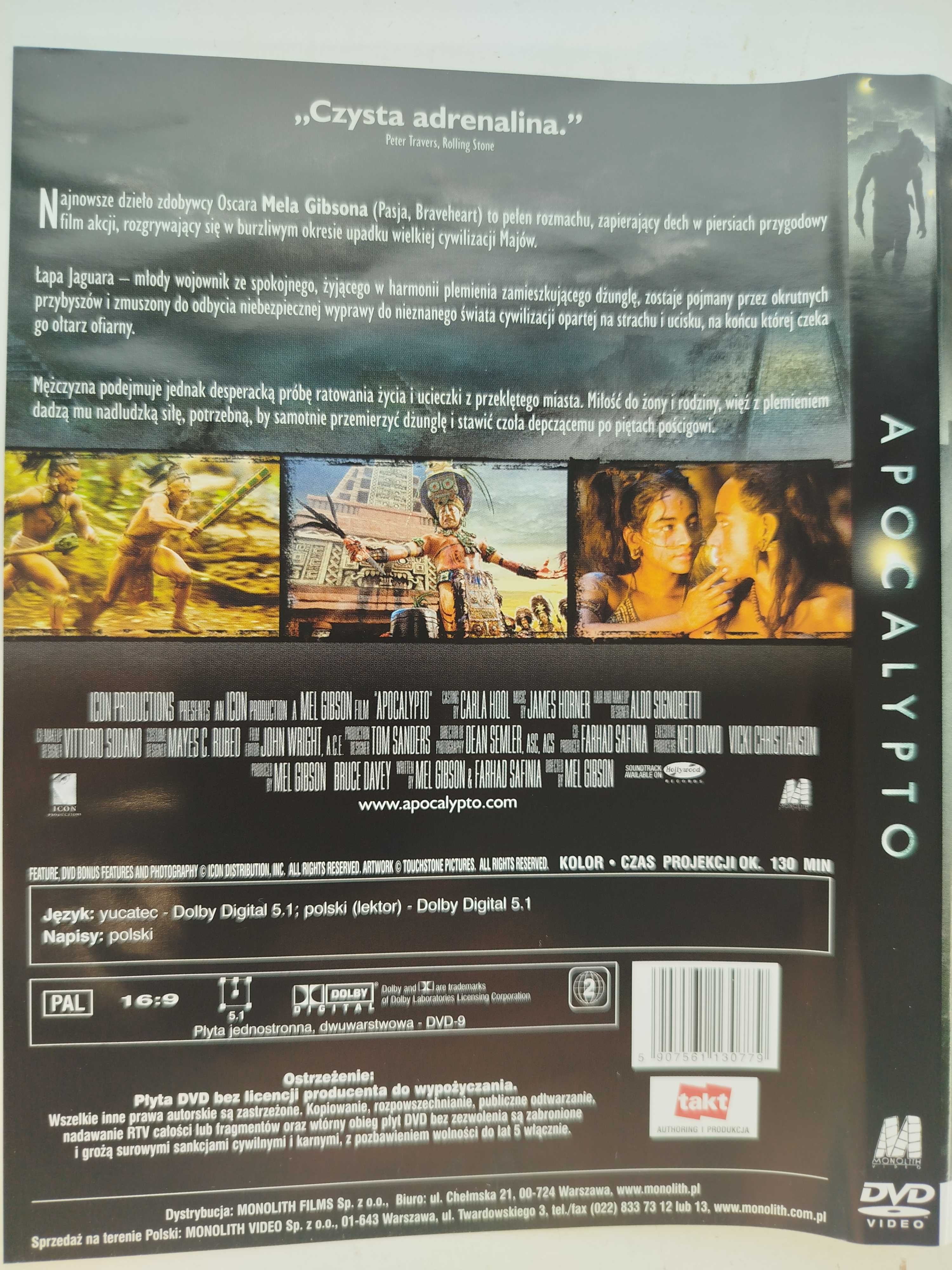 Apocalypto DVD Mel Gipson Czysta adrenalina dramat przygodowy