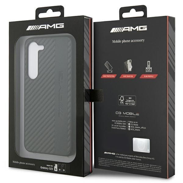 Etui Mercedes-AMG Carbon Stripe & Embossed dla Galaxy S23 S911