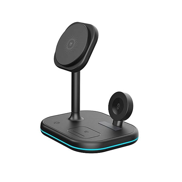 Tech-Protect Qi15W-A27/3In1 Magnetic Magsafe Wireless Charger Black