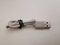 Przejściówka, kabel, przewód gniazdo USB - micro USB, biały, 10cm