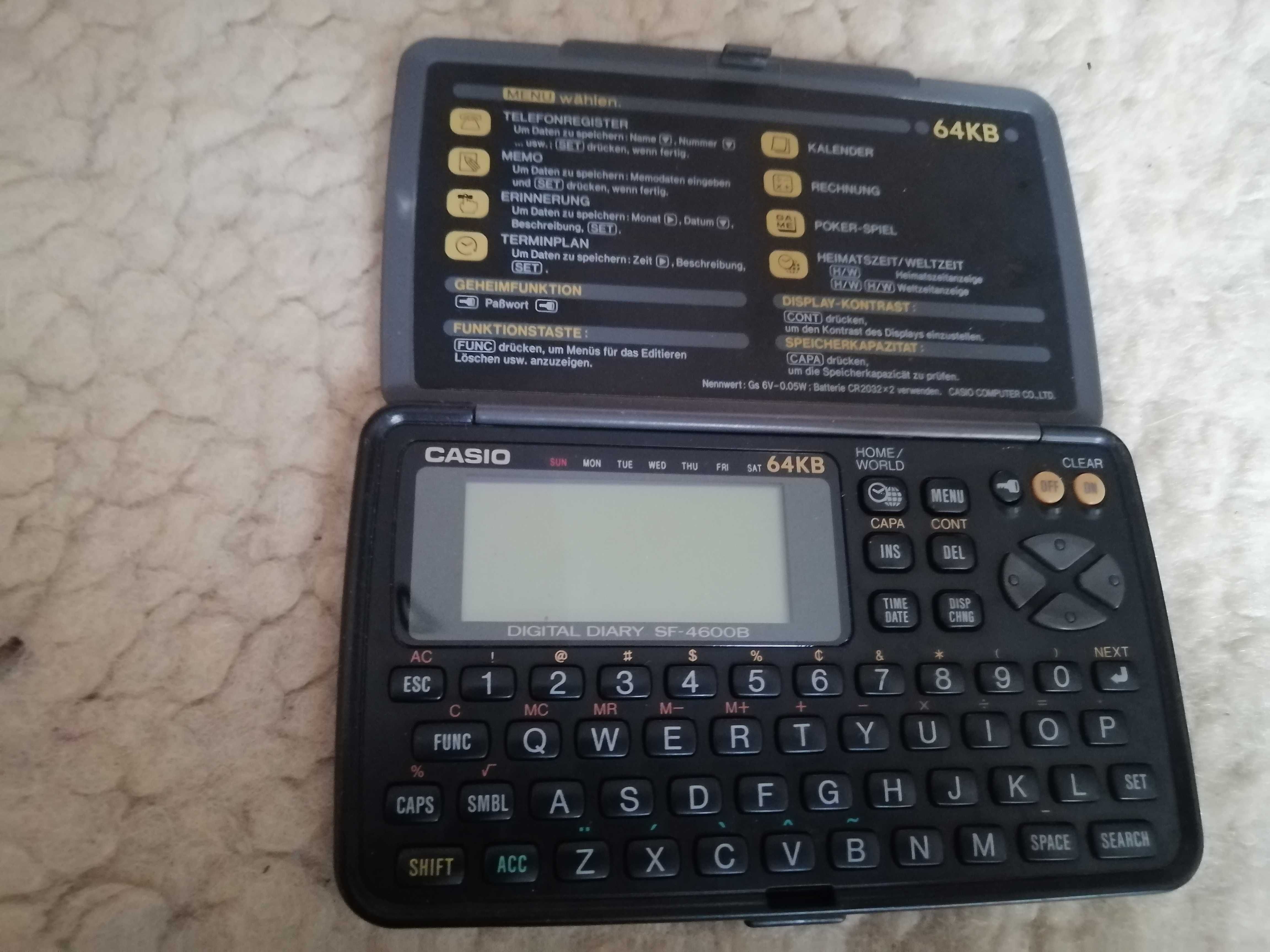 komputer Casio digital diary SF-4600B 64KB