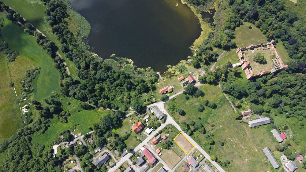 Działka budowlana Szymbark 10km od iławy 140m do jeziora 861m