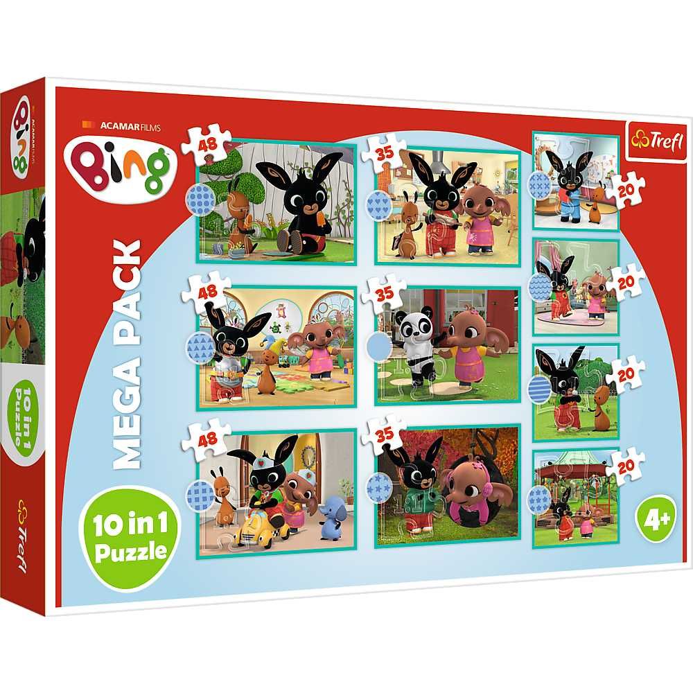Trefl Puzzle 10w1 Bing Co robi Bing 90393