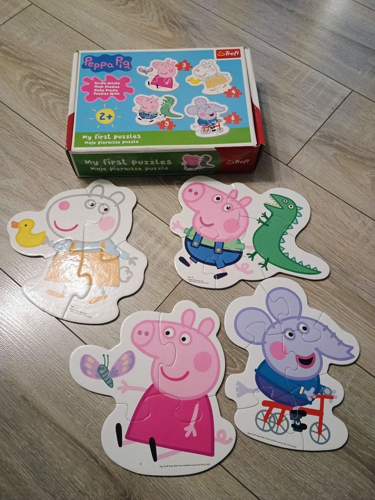 2 szt Puzzle Trefl Peppa Pig Świnka Peppa 2+