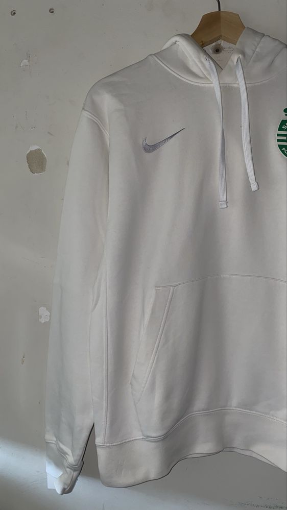 Sweatshirt Hoodie Branca Sporting x Nike