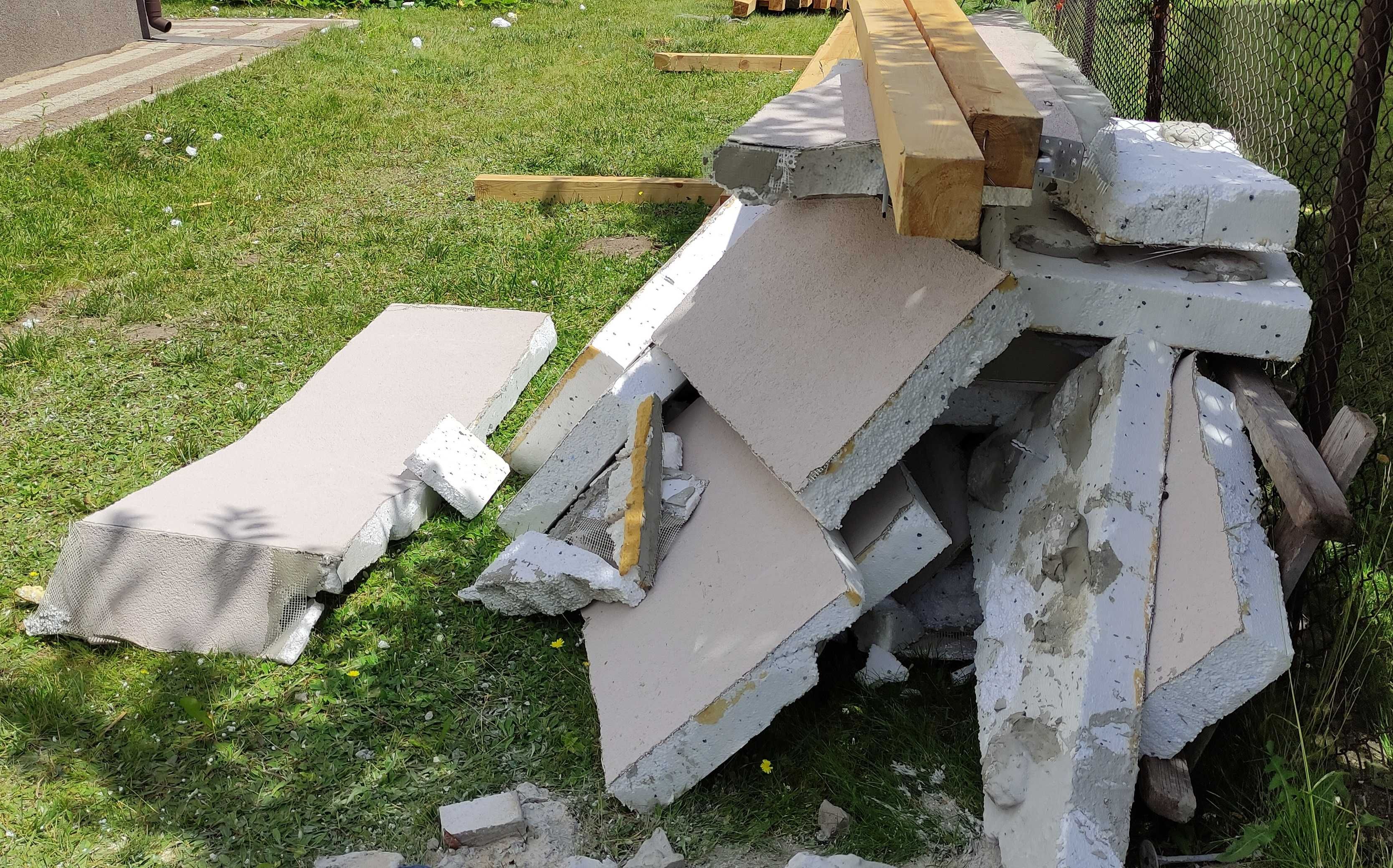 Oddam gratis płaty styropianu ze strukturą