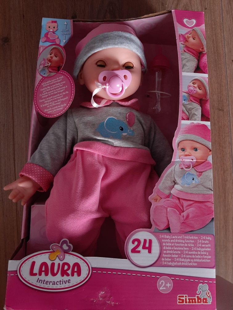 Interaktywna lalka Laura Simba NOWA 40 cm 24 odgłosy