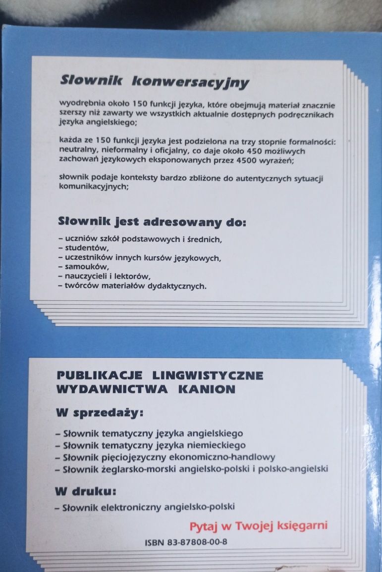 Słownik konwersacyjny języka angielskiego