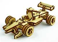 3-D пазл, конструктор, дерев’яний, для розвитку, гонка машина Болід