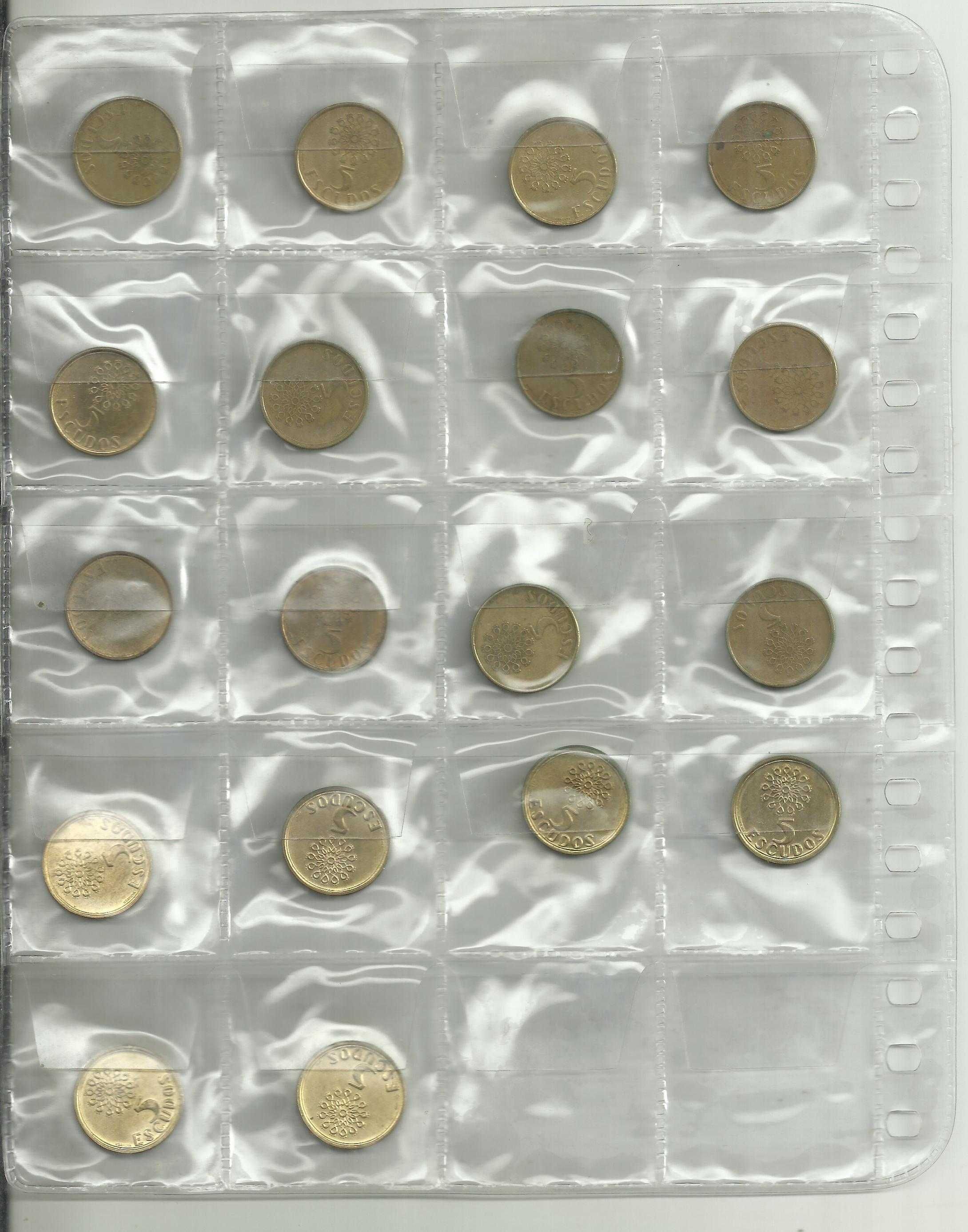 Lote com 67 moedas de 1, 5 e 10 escudos