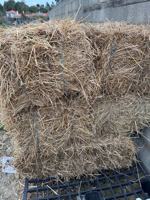 Fardos de palha de 2 tipos
