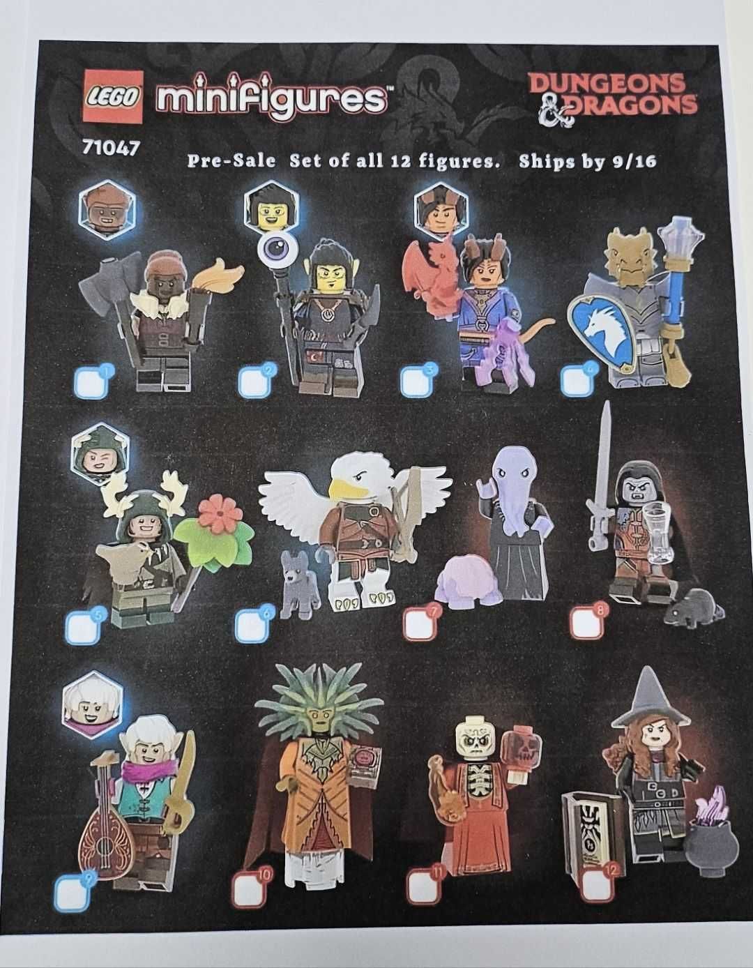 LEGO 71047 Minifiguras Dungeons & Dragons Set completo, 12 figuras