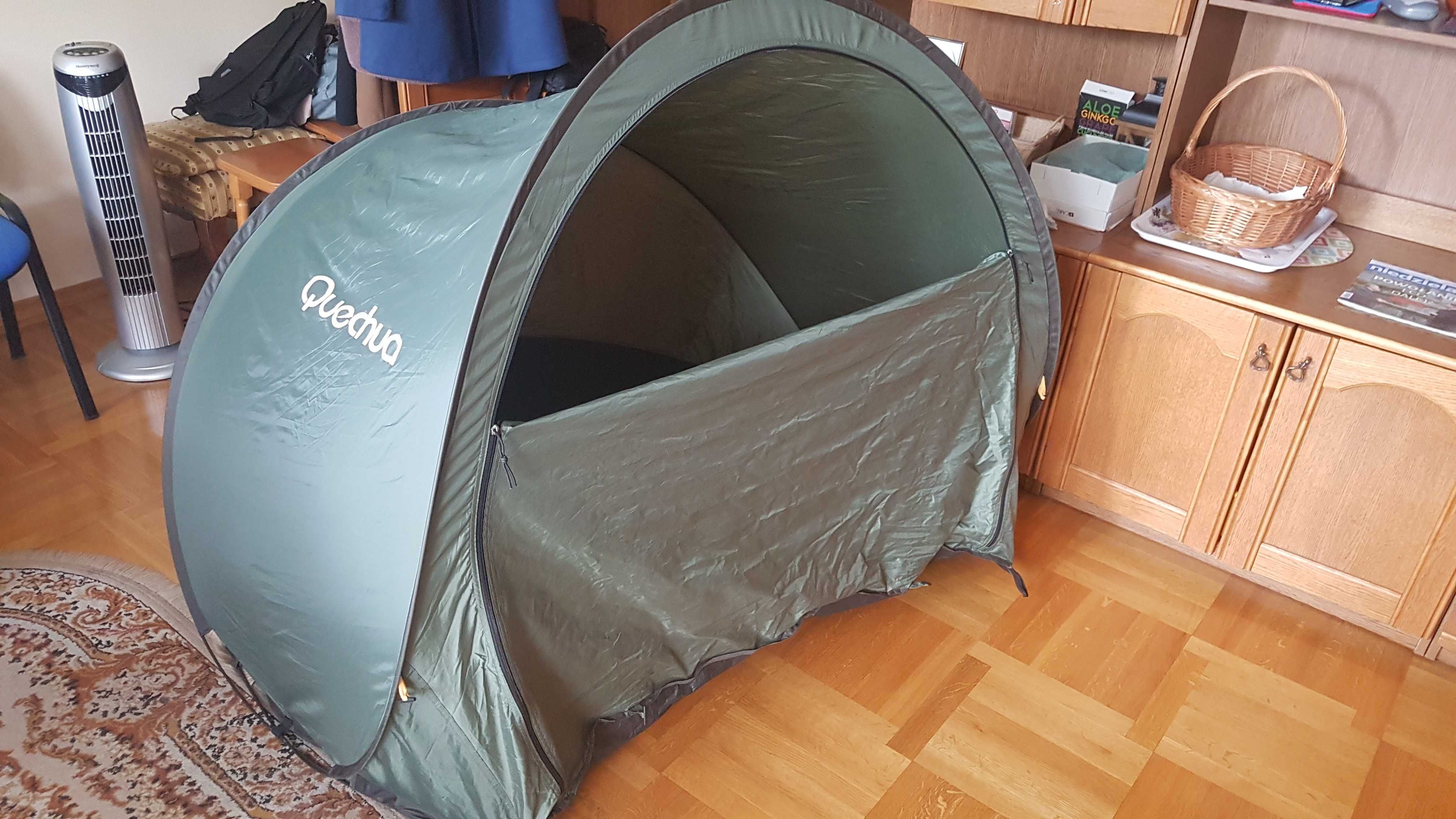 Quechua Samorozkładający Oryginalny Namiot 2 Sec. XL zieleń butelkowa