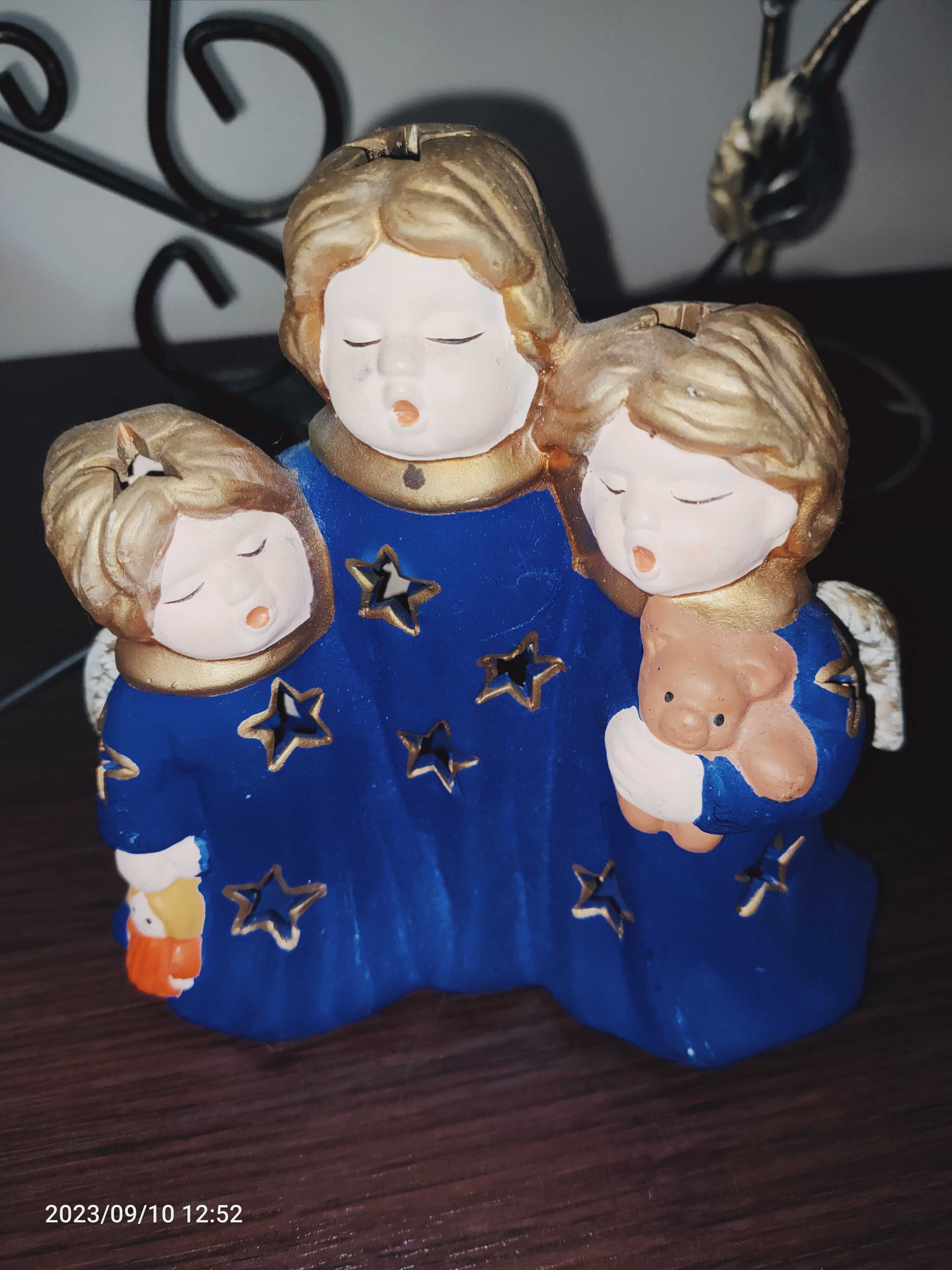3 aniołki świecznik