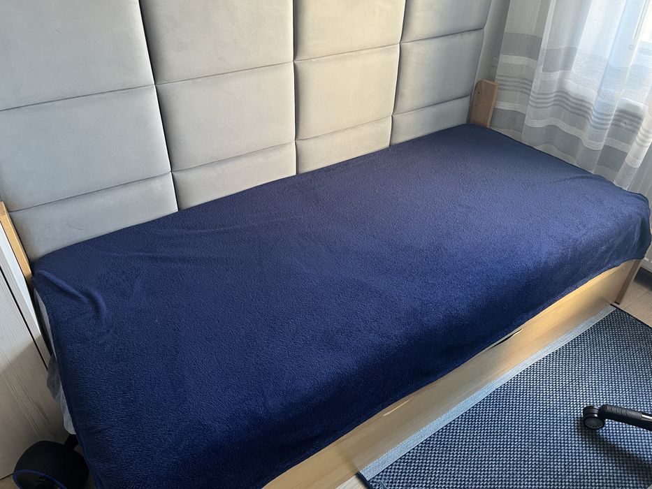 Łozko bukowe z pojemnikiem 90x200