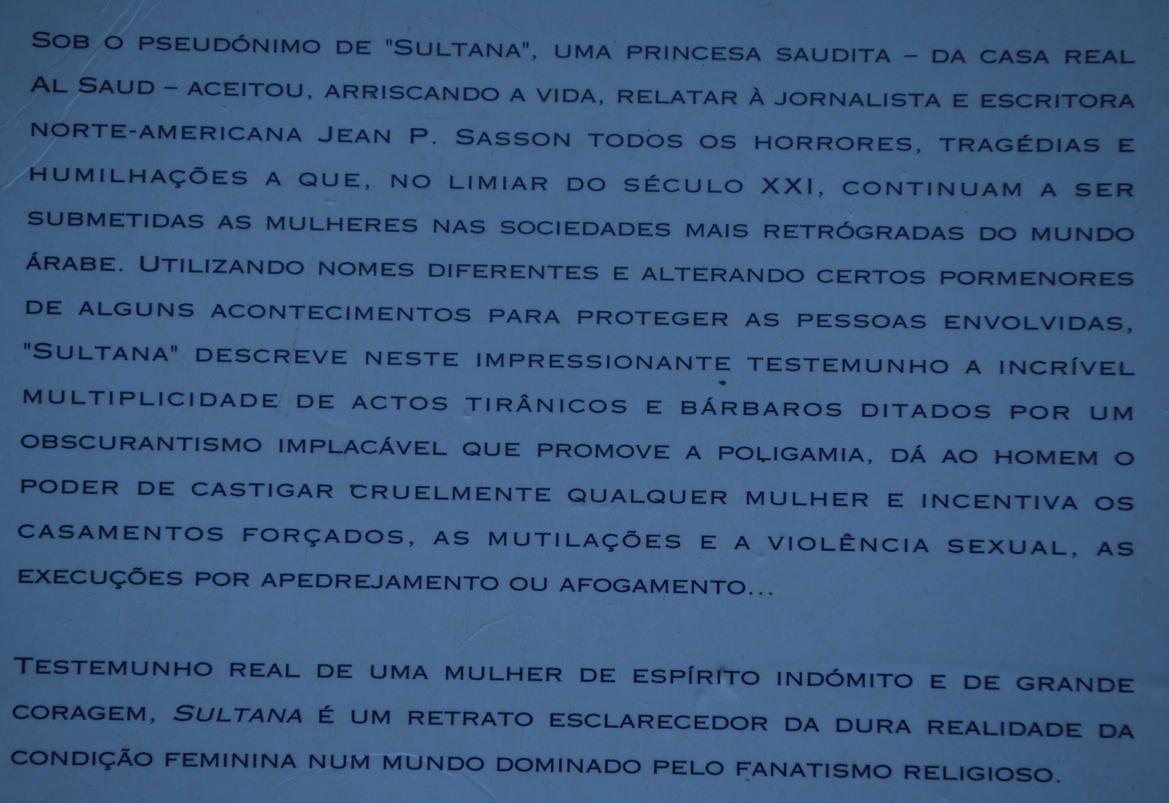 Sultana A Vida de Uma Princesa Árabe de Jean P. Sasson
