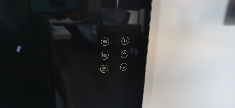 Grzejnik elektryczny szklany czarne szkło