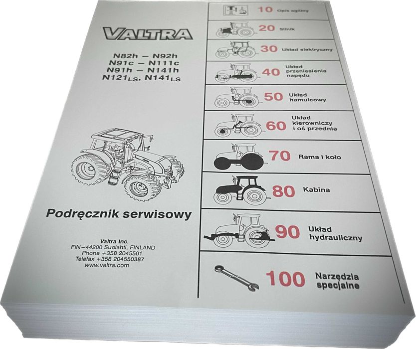 VALTRA N82 92h,N91c-N11c,N91h-N141h,N121LS-N141LS instrukcja napraw PL