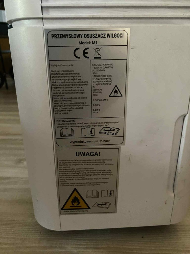 Przemysłowy osuszacz wilgoci
