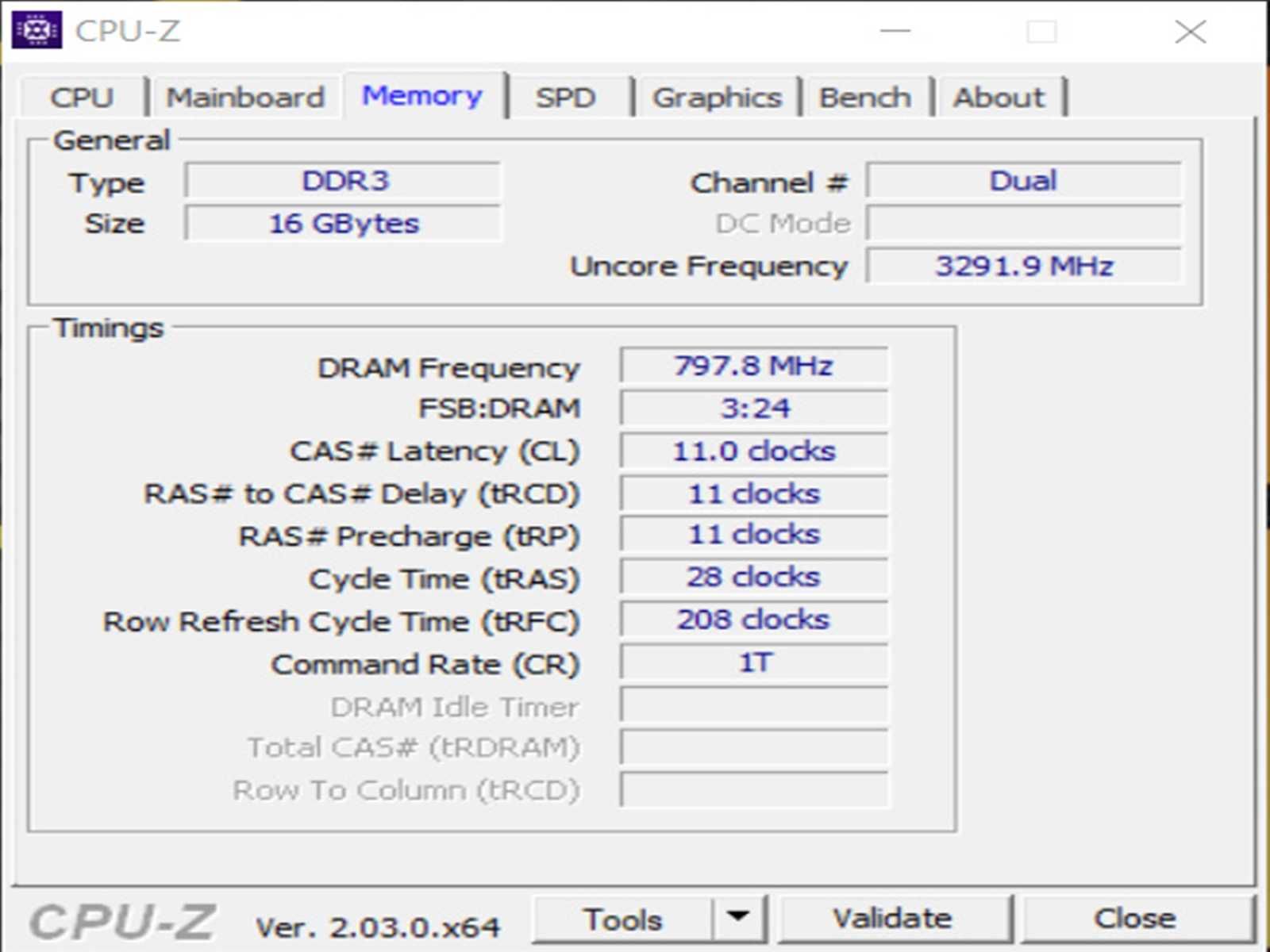 DDR3 16GB Samsung 12800 L