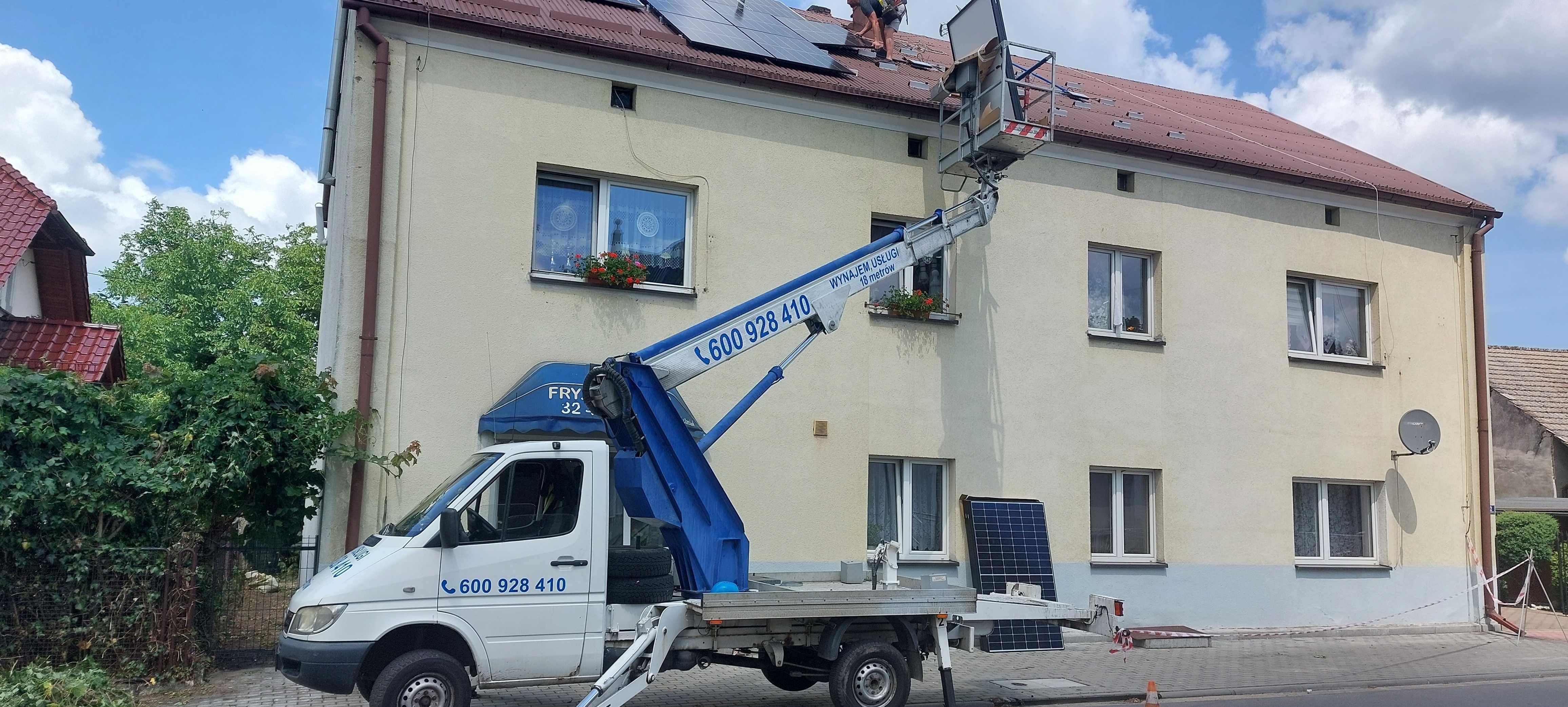 Podnośnik koszowy, zwyżka 18m - WYNAJEM, USŁUGI, prace na wysokościach