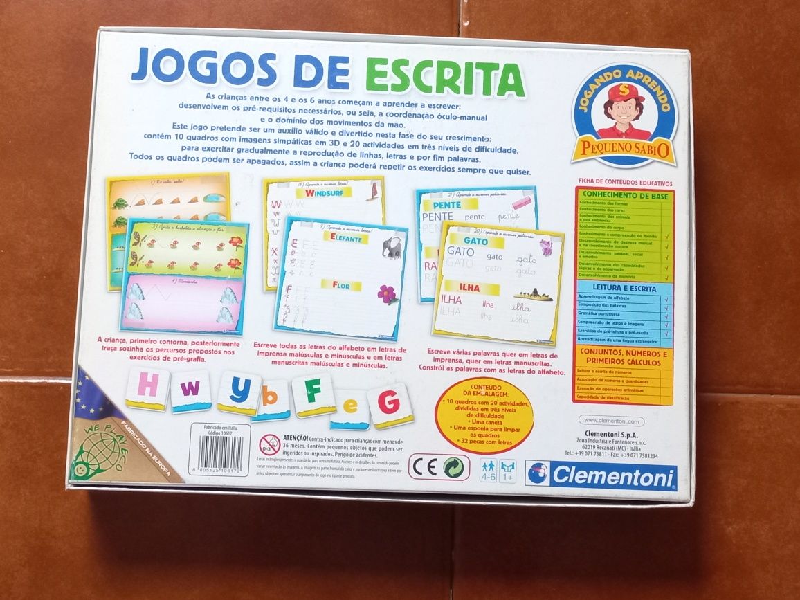 Jogo Didatico Jogos de escrita Clementoni