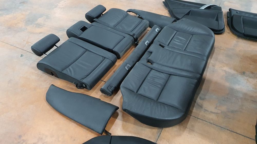 Interior Bmw E61 bancos forras kit pack M Touring pele preta my bmw