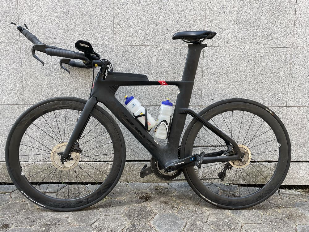 Bicicleta Aero Triatlo TT Argon 18 e117 Tri Disc c/potenciometro