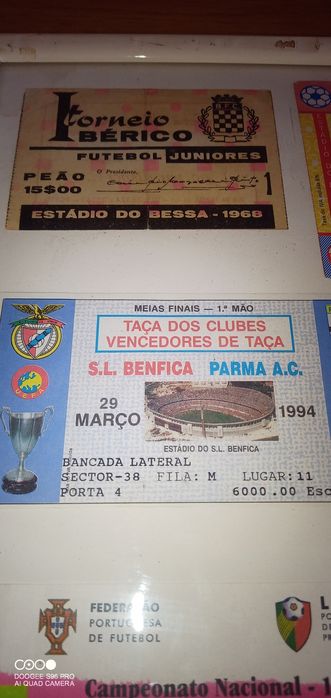 Coleção de bilhetes SLB