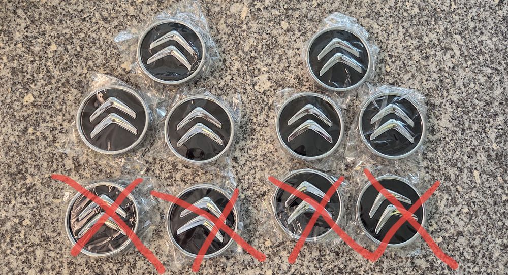 Tampas de centros de Jante Citroen