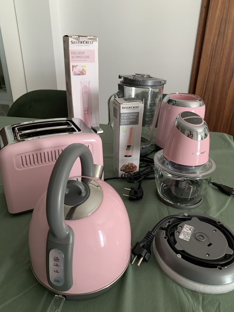 Conjunto de eletrodomesticos rosa SILVER CREST