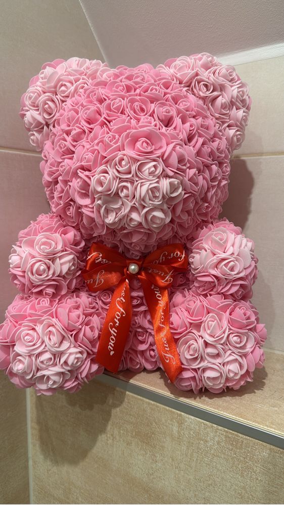 Miś z róz  35 cm