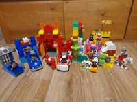 Klocki Lego duplo zestaw Policja, Straz pożarna, zamek rycerski, farma