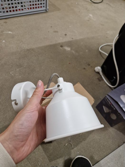 Lampa kinkiet biała loft