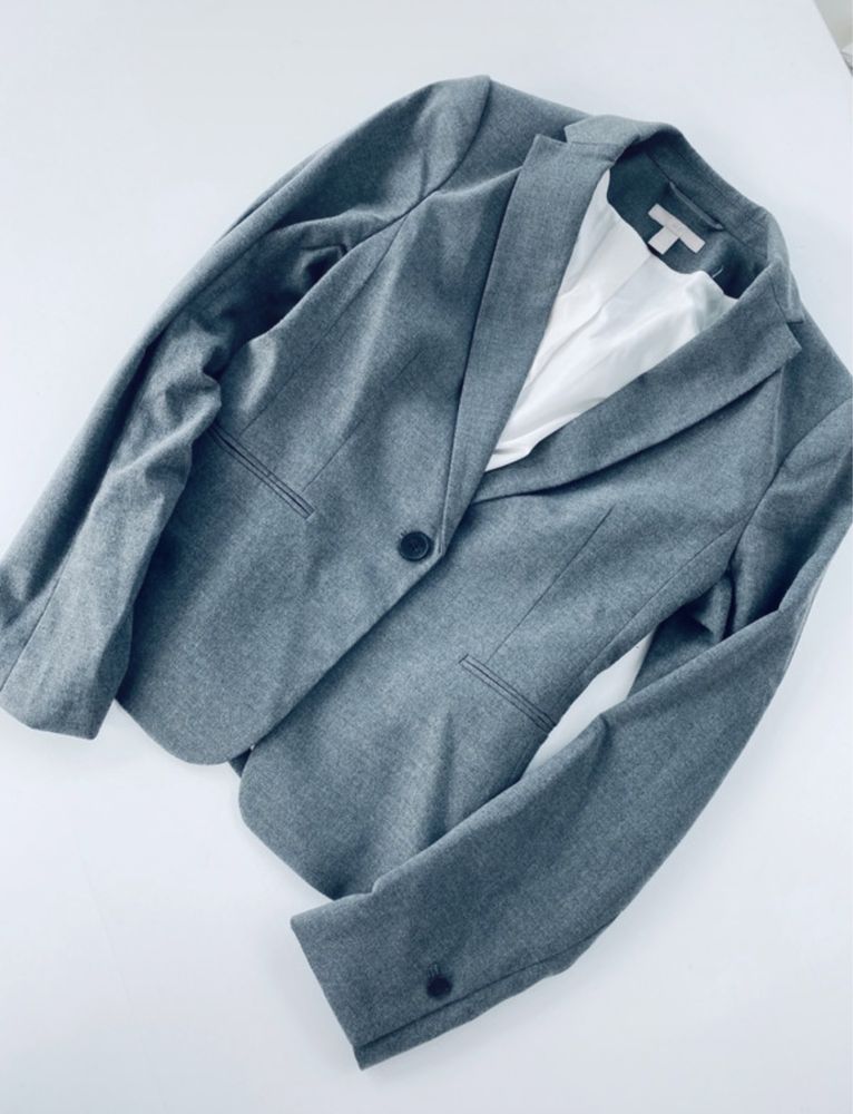 Marynarka żakiet H&M szary rozmiar 34/XS