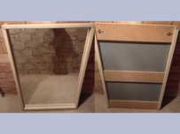 Duże solidne lustro w ramie produkcja niemiecka 110 x 75 x 7 cm