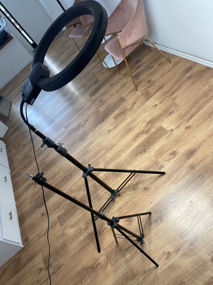 Lampa ring 65w mocny stojak do rzes do makijazu