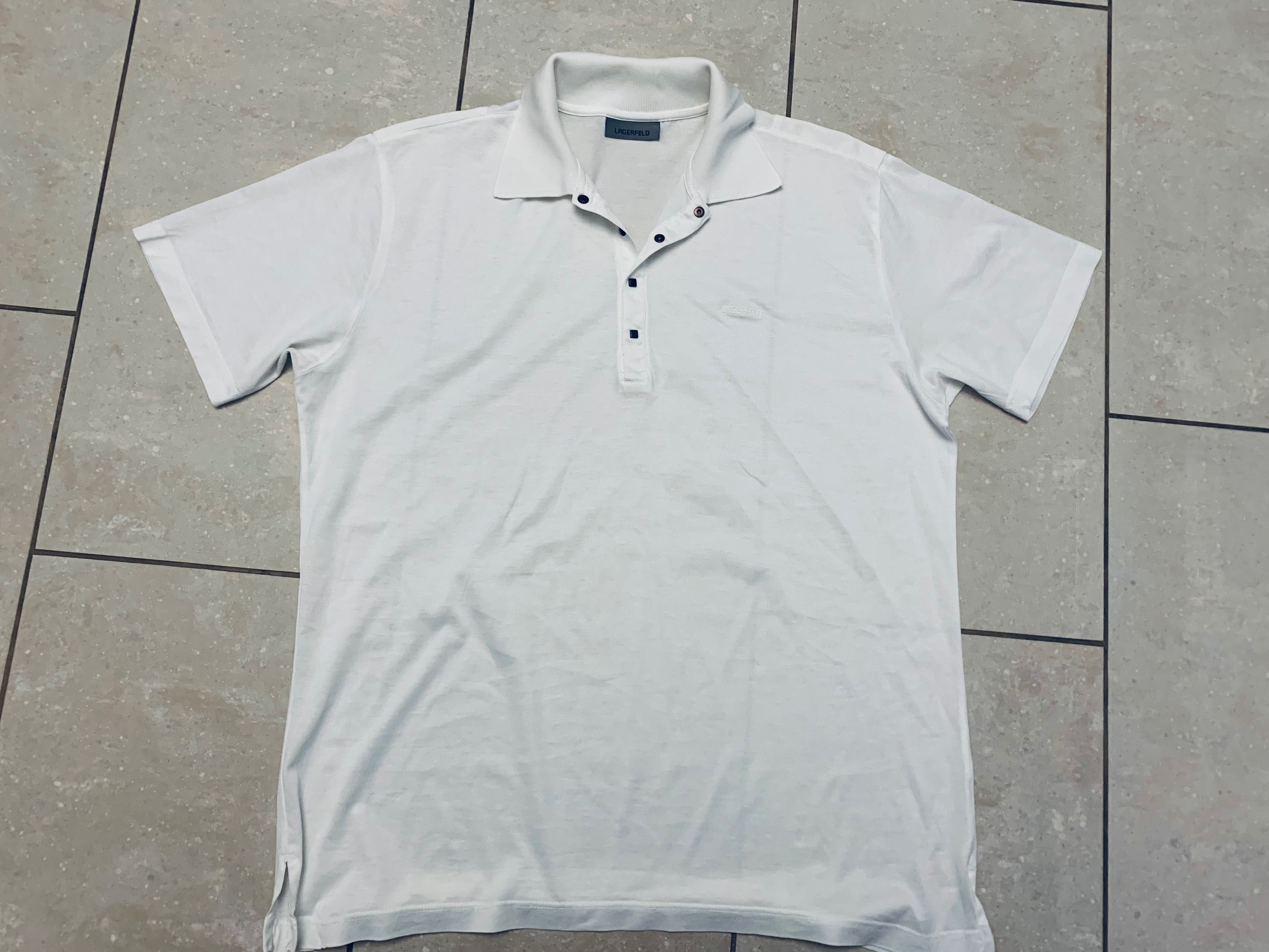 Karl Lagerfeld koszulka, męski T- Shirt XL/XXL polo, bawełna, jak nowa