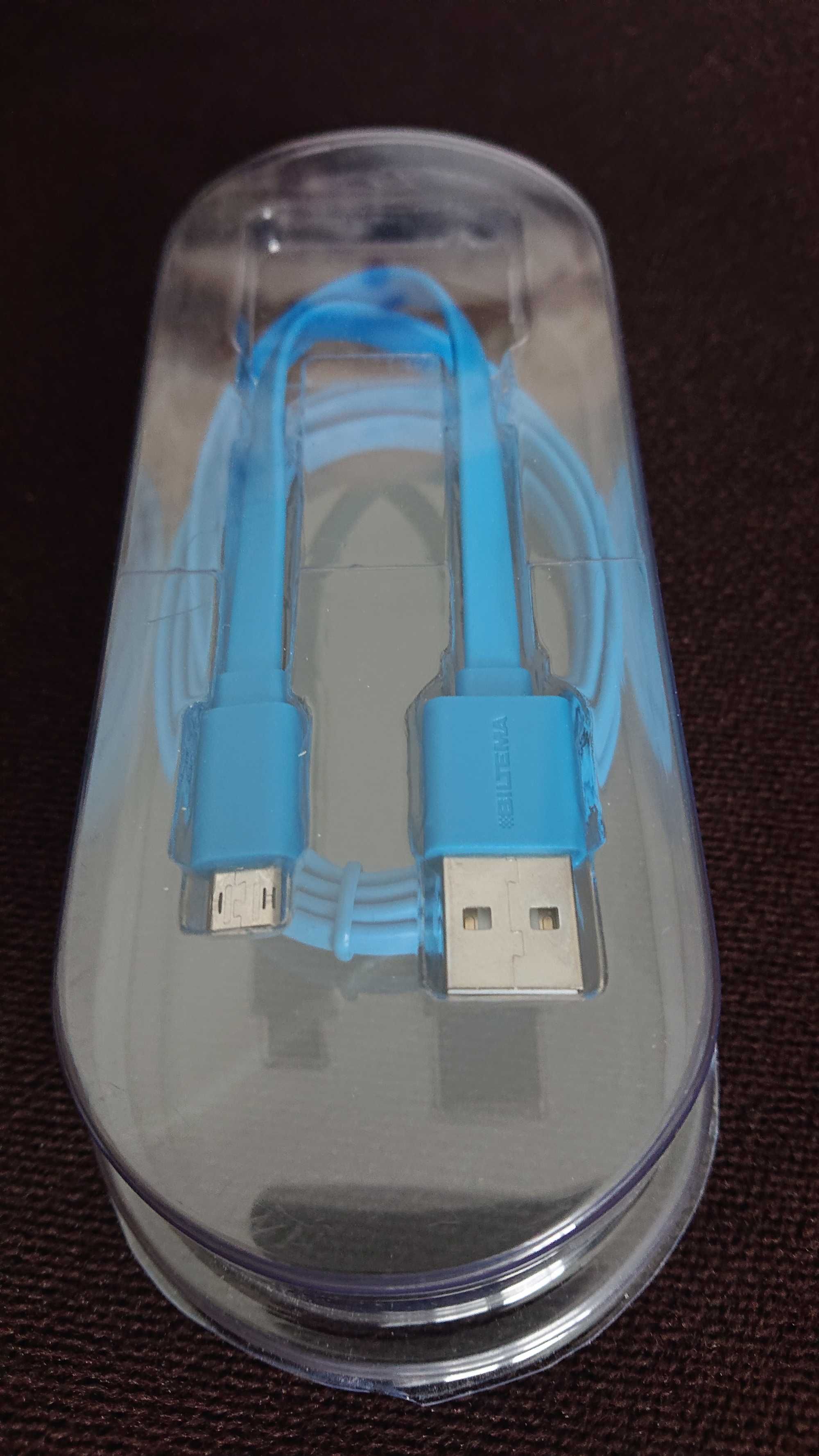 Kabel USB - microUSB typ B BLUE 1,5 m