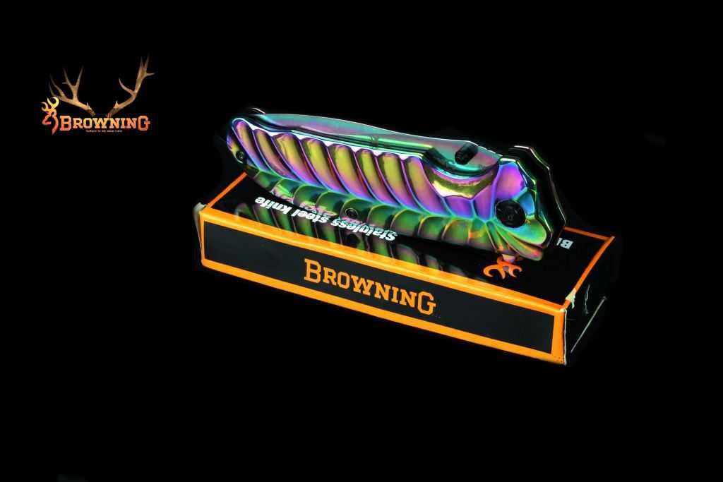 Nóż scyzoryk TAKTYCZNY BROWNING Tęczowy Rainbow RGB BR7