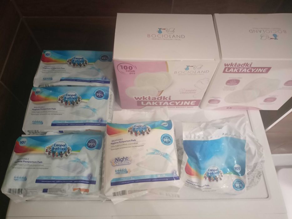 Wkładki laktacyjne, podkłady poporodowe