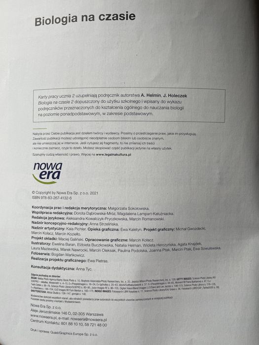 Biologia na czasie 2 karty ucznia