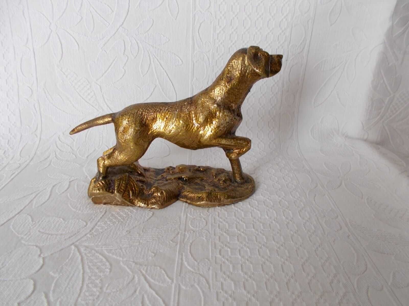 Figura Escultura de Cão em Bronze