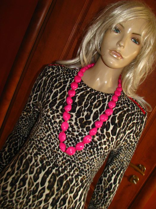 naszyjnik różowy korale