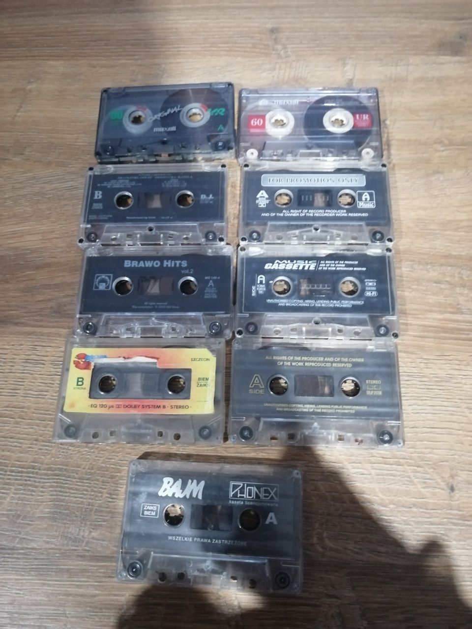 Zestaw kaset muzycznych z lat 90siatych. Wszytsko sprawne.