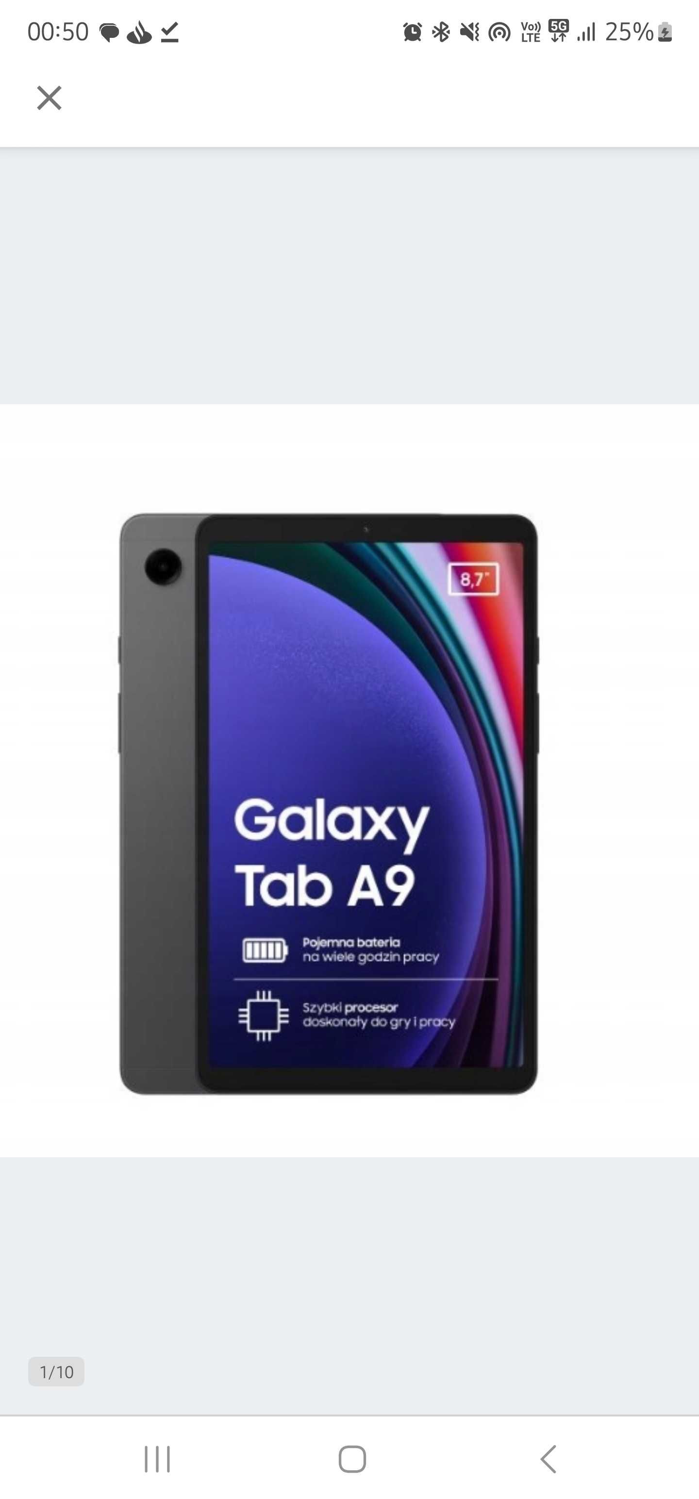 Tablet Samsung Galaxy Tab A9 LTE 8 GB/128 GB szary