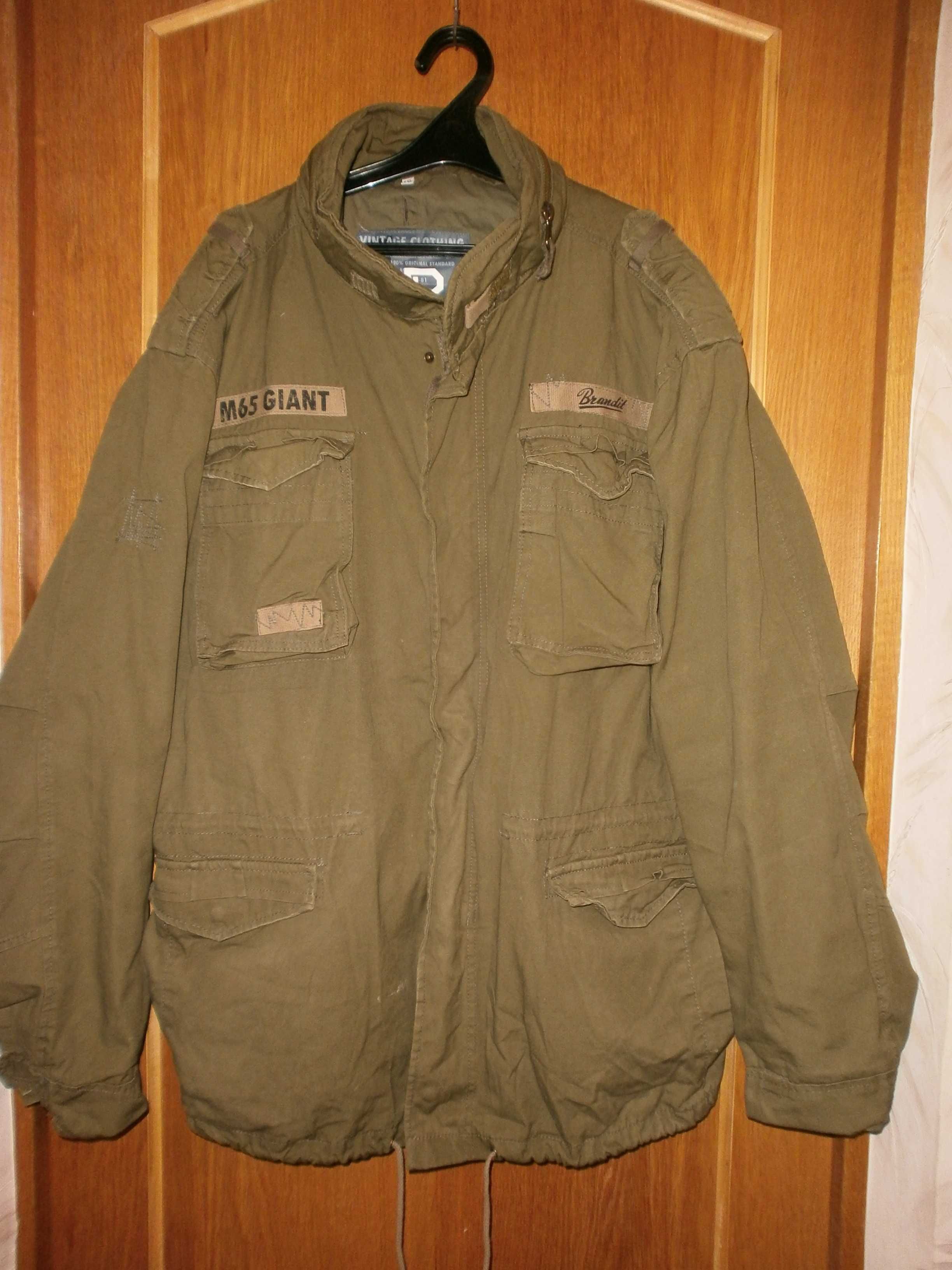 Большой размер. Куртка М65 Brandit Giant, олива, XXL,наш 60.ПОГ-72 см