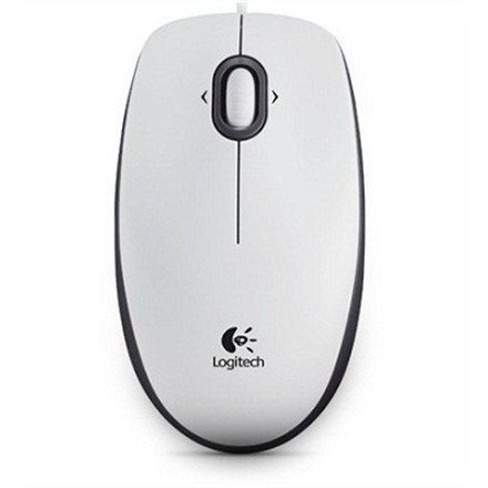 logitech | przenośna mysz optyczna | b100 | biały