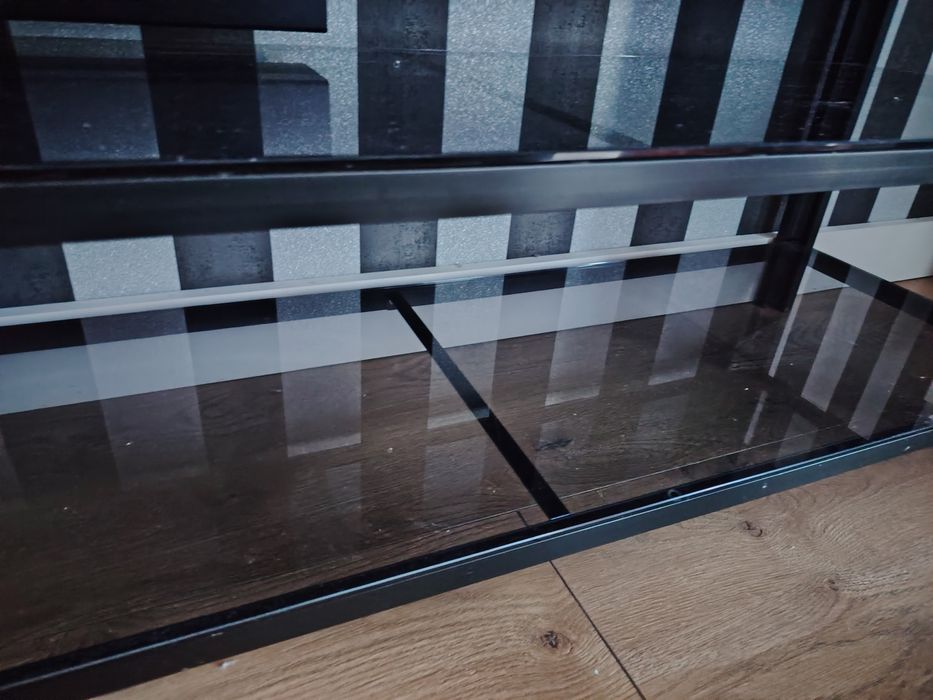 Stolik, półka szklana pod telewizor